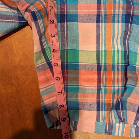 Talbots women's Perfect Short, madras plaid, size 8P - Picture 8 of 10